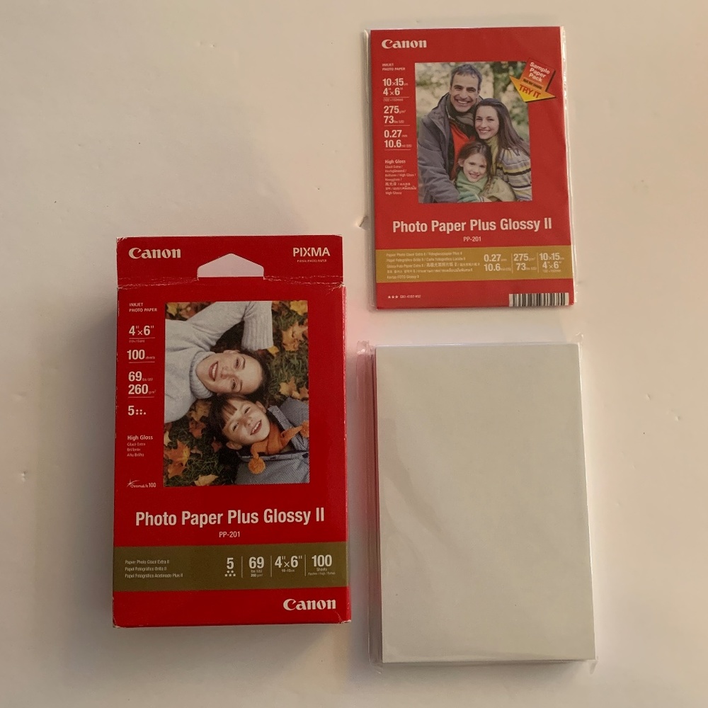 Canon 4x6 photo paper Sheets (150 +/-) & 4x8 50 pack (New)